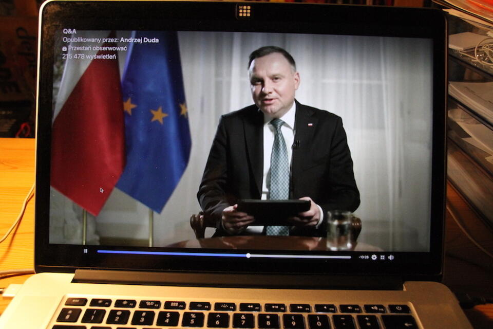 2020.03.23 - Warszawa. Q&A z prezydentem Andrzejem Dudą / autor: M. Czutko/Fratria