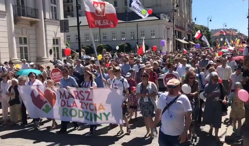XIV Marsz dla Życia i Rodziny w Warszawie / autor: Twitter/Krzysztof Bosak