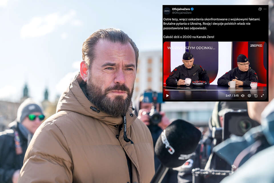 Kanał Zero wyemitował dzisiaj rozmowę z "Braćmi Kamratami", czyli z Wojciechem Olszańskim „Jaszczur" i Marcinem Osadowskim „Ludwiczek”.  / autor: Fratria/X