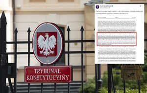 Sędzia Kamil Zaradkiewicz cytuje wyrok TK o Sygn. akt K 34/15 dotyczący zasad wyboru sędziów trybunału.  / autor: Fratria/X