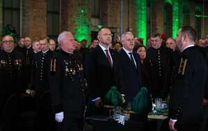 Prezydent Karol Nawrocki wziął udział w uroczystej Akademii Barbórkowej. / autor: PAP/Jarek Praszkiewicz