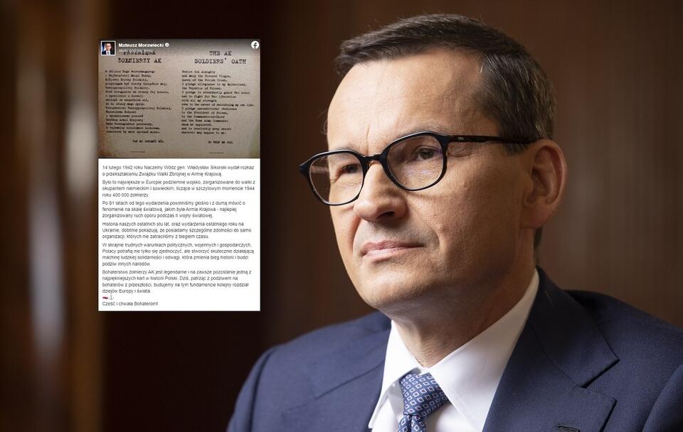 Premier Mateusz Morawiecki / autor: Fratria/Facebook Mateusz Morawiecki