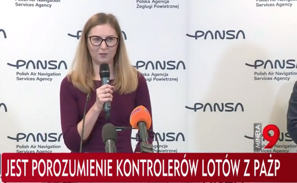 Prezes Polskiej Agencji Żeglugi Powietrznej (PAŻP) Anita Oleksiak. / autor: TVP INFO