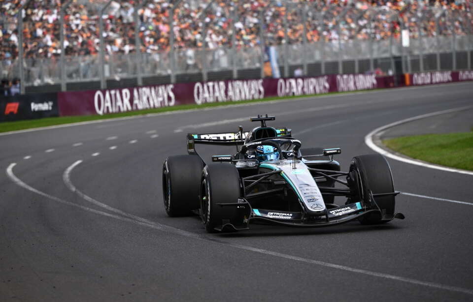 George Russell na torze / autor: PAP/EPA