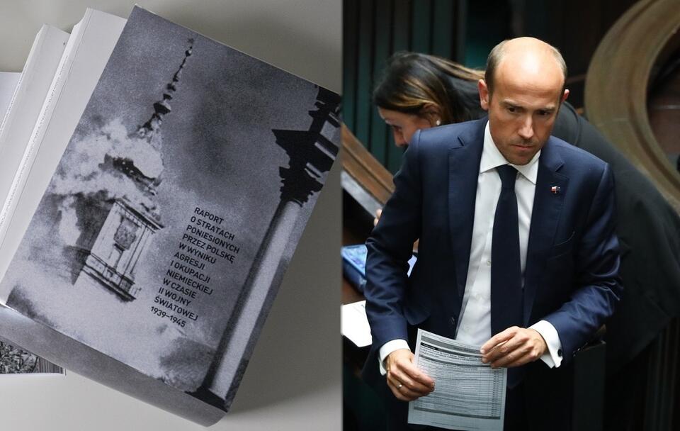 Raport o stratach wojennych poniesionych przez Polskę; szef klubu KO Borys Budka / autor: Fratria; PAP/Tomasz Gzell