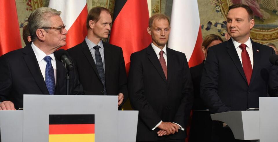 Prezydent Andrzej Duda i prezydent RFN Joachim Gauck w Belwederze. Fot. PAP/Radek Pietruszka 