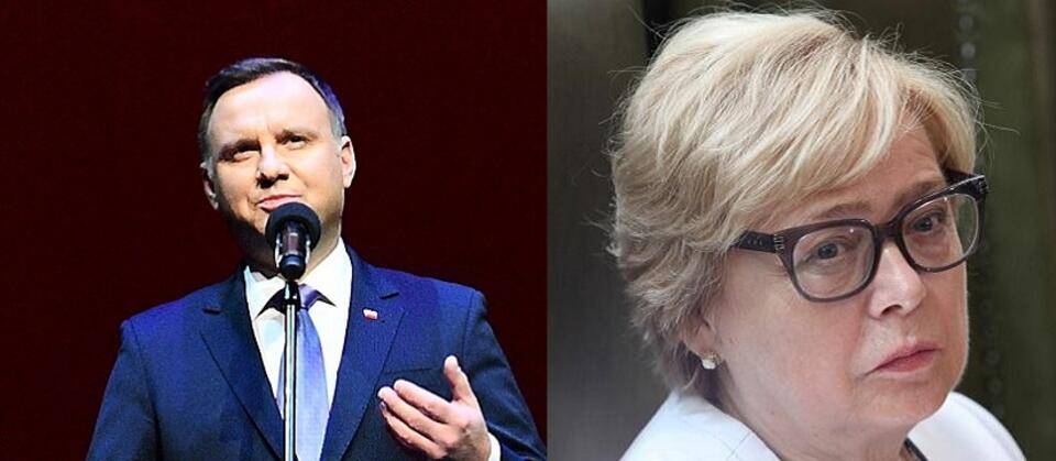 Prezydent Andrzej Duda i b. I prezes SN Małgorzata Gersdorf / autor: PAP/Jacek Turczyk; Fratria/Andrzej Wiktor