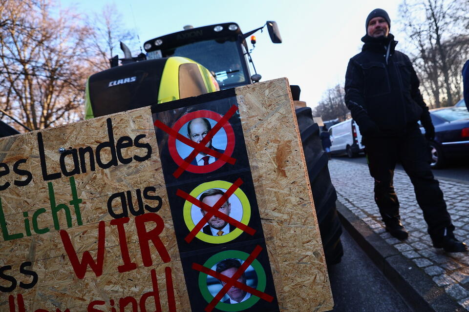 Protest rolników w Berlinie / autor: PAP/epa