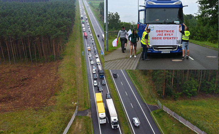 Protest branży transportowej / autor: PAP