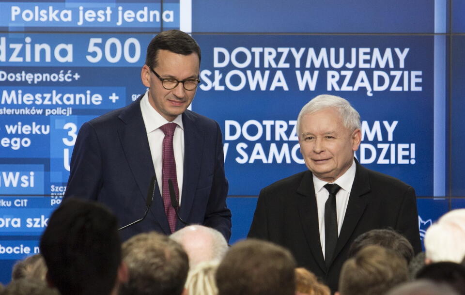 Jarosław Kaczyński, Mateusz Morawiecki  / autor: Fratria 