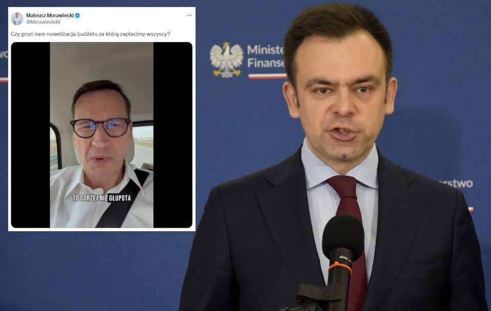 Mateusz Morawiecki, Andrzej Domański  / autor: Fratria/X