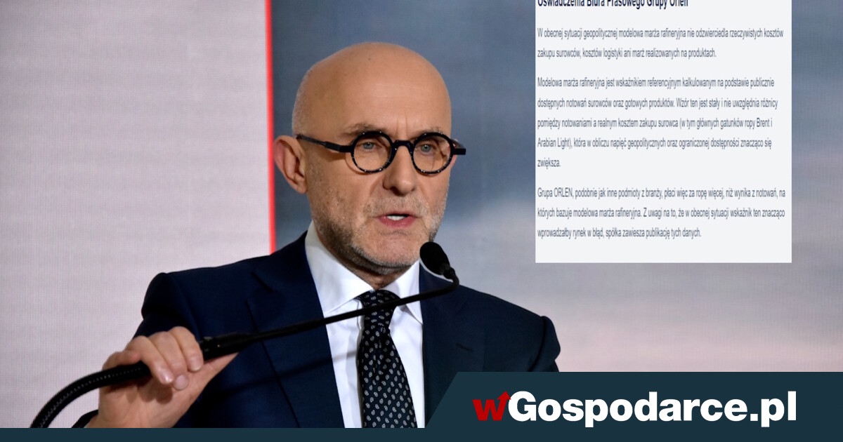 Orlen zataja dane za marzec. Chodzi o marże