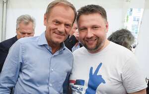 Donald Tusk i Marcin Kierwiński w 2020 roku / autor: Facebook / Marcin Kierwiński