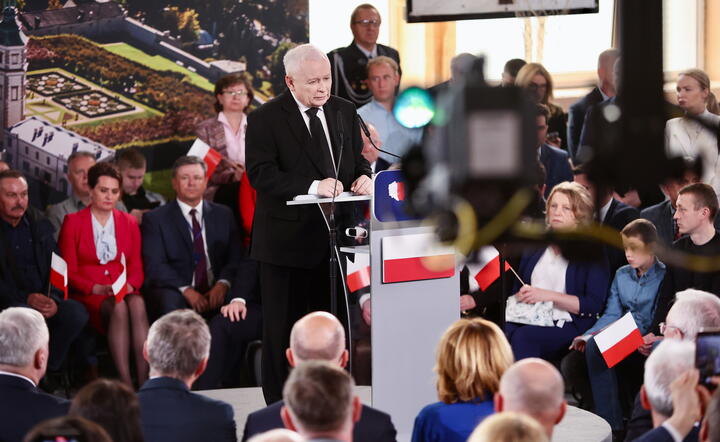 Jarosław Kaczyński w Piekoszowie / autor: PAP