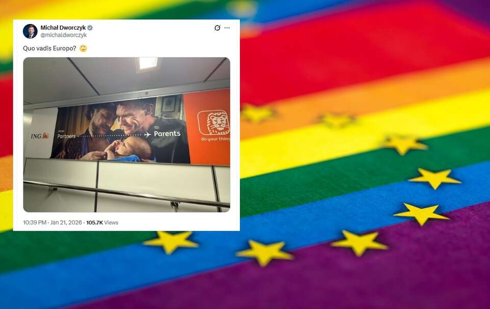 "Tęczowa" flaga Unii Europejskiej -zdj. ilustracyjne / autor: Fratria