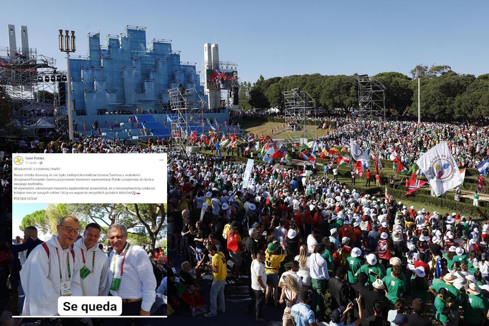 Powitanie papieża na Światowych Dniach Młodzieży w Lizbonie / autor: PAP/EPA/ANTONIO PEDRO SANTOS / POOL / facebook.com/Taize.Polska