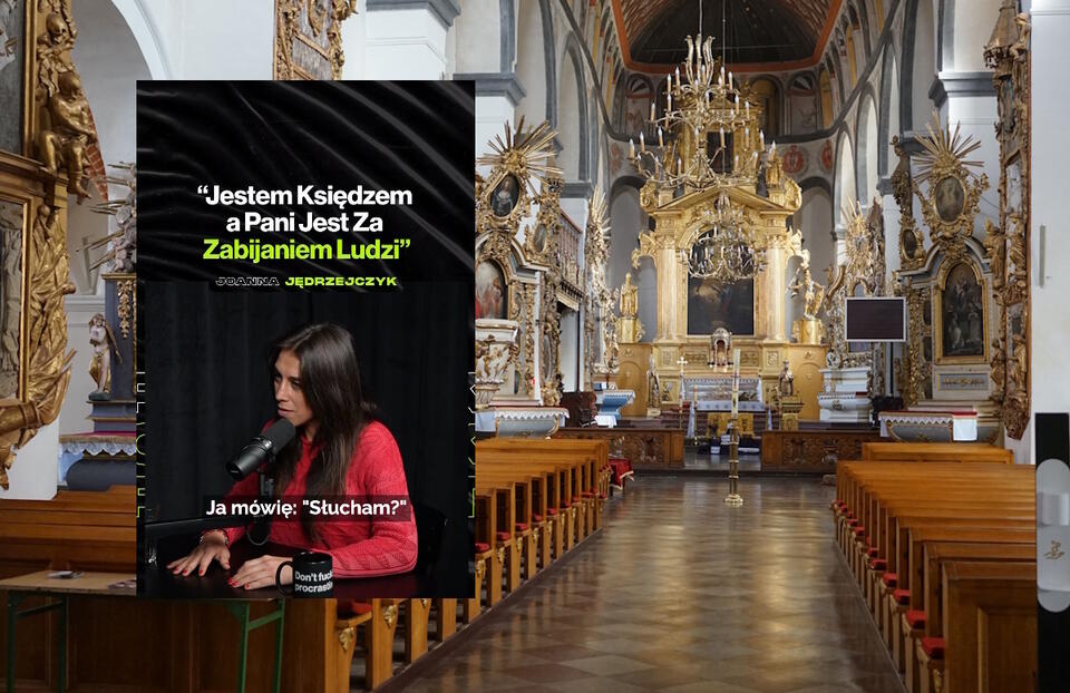 Bazylika w Pułtusku, Joanna Jędrzejczyk  / autor: Fratria, screenshot YT/Przemek Górczyk Podcast