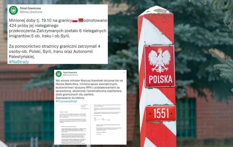 Zarzuty ws. przewożenia imigrantów! Niemiecki minister dziękuje Polsce / autor: Fratria; Twitter/Straż Graniczna (screeny)