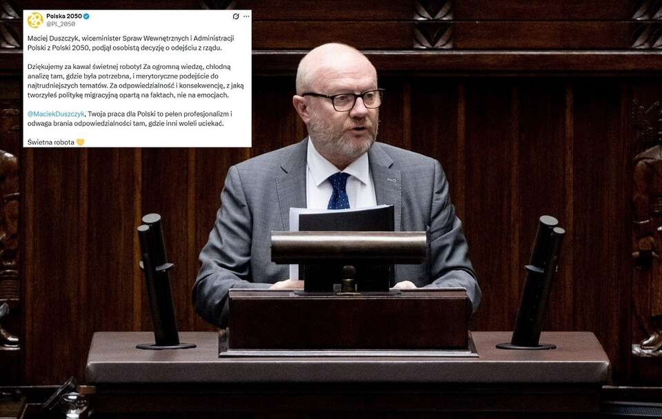 Maciej Duszczyk odszedł z rządu! "Osobista decyzja"