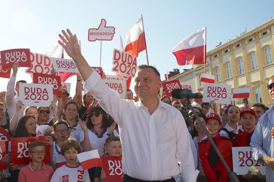 Prezydent Andrzej Duda podczas kampanii wyborczej / autor: Fratria/M.Czutko