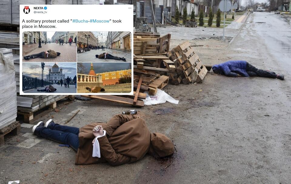 Ciała Ukraińców pomordowanych przez Rosjan w Buczy / autor: PAP/EPA