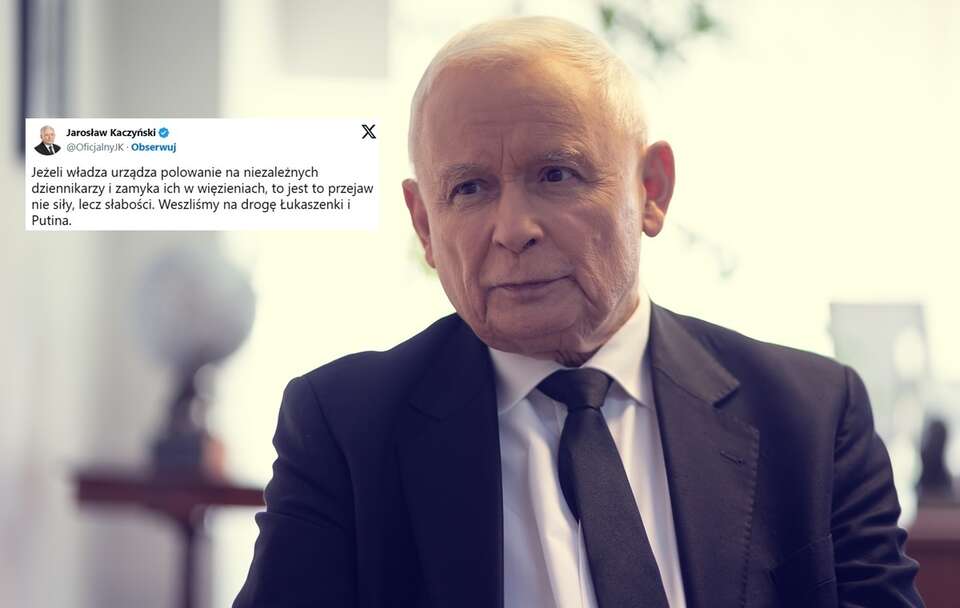 Prezes PiS ostro po aresztowaniu dziennikarza. "Droga Putina