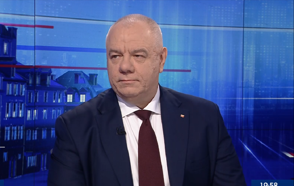 Wicepremier Jacek Sasin w programie Gość Wiadomości / autor: TVP Info