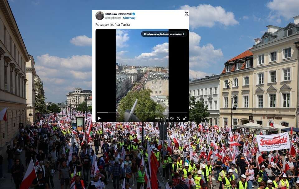 To nagranie robi wrażenie! Ogromna frekwencja na marszu "S"