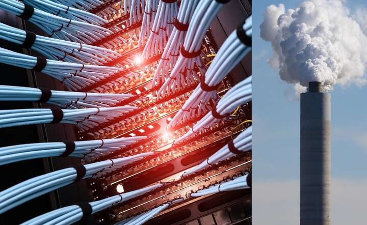 Giganci technologiczni w USA inwestują na potęgę w elektrownie na gaz, by mieć pewne dostawy energii dla centrów danych / autor: Pixabay x 2