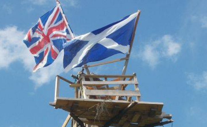 flagi Szkocji i Wielkiej Brytanii / autor: Facebook