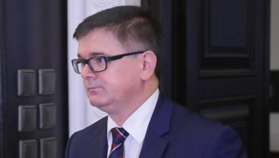 Adam Gawęda z Ministerstwa Aktywów Państwowych / autor: PAP/Wojciech Olkuśnik