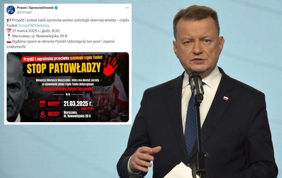 Protest w obronie Mariusza Błaszczaka! "Pokaż swój sprzeciw"