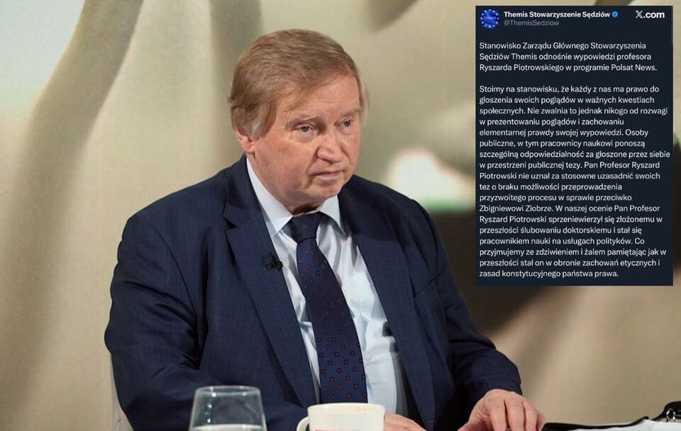 "Themis" uderzyło w prof. Piotrowskiego za słowa o Ważniakowi