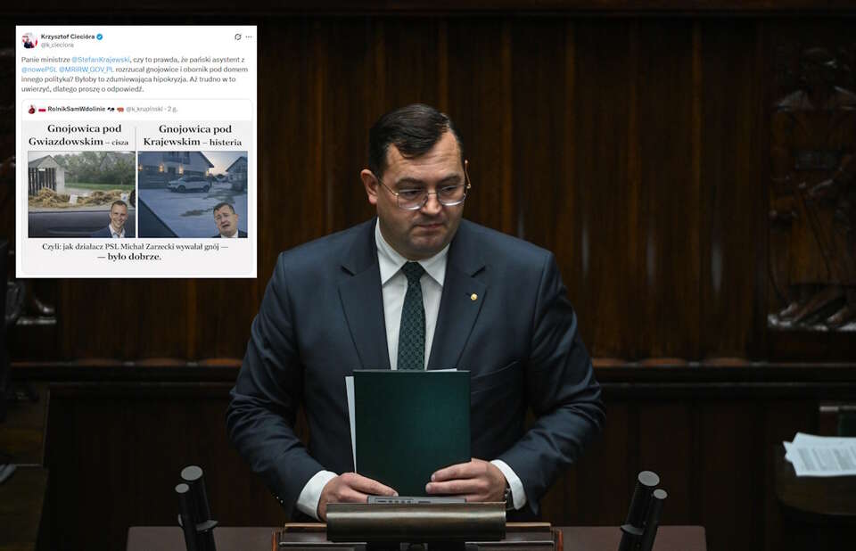 Wylano gnojowicę przed domem ministra Krajewskiego!