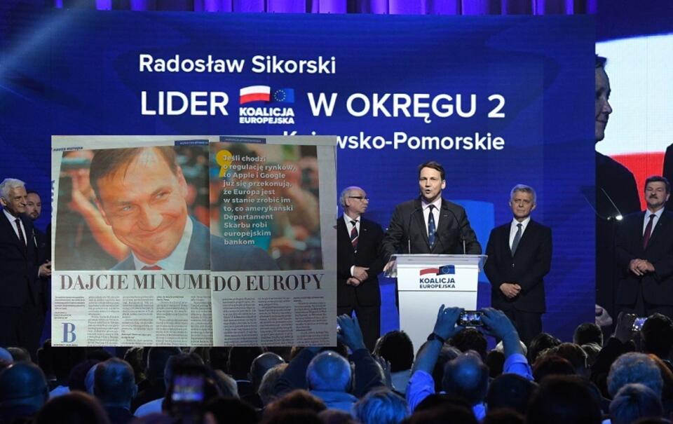 Radosław Sikorski podczas konwencji KE / autor: PAP/Radek Pietruszka; GW