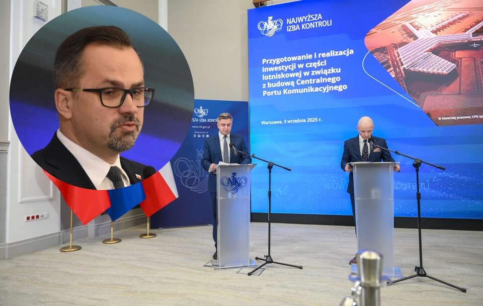 Marcin Horała, Wiceprezes NIK Michał Jędrzejczyk i dyrektor Departamentu Gospodarki, Skarbu Państwa i Prywatyzacji NIK Jakub Niemczyk / autor: PAP/Marcin Obara/Fratria