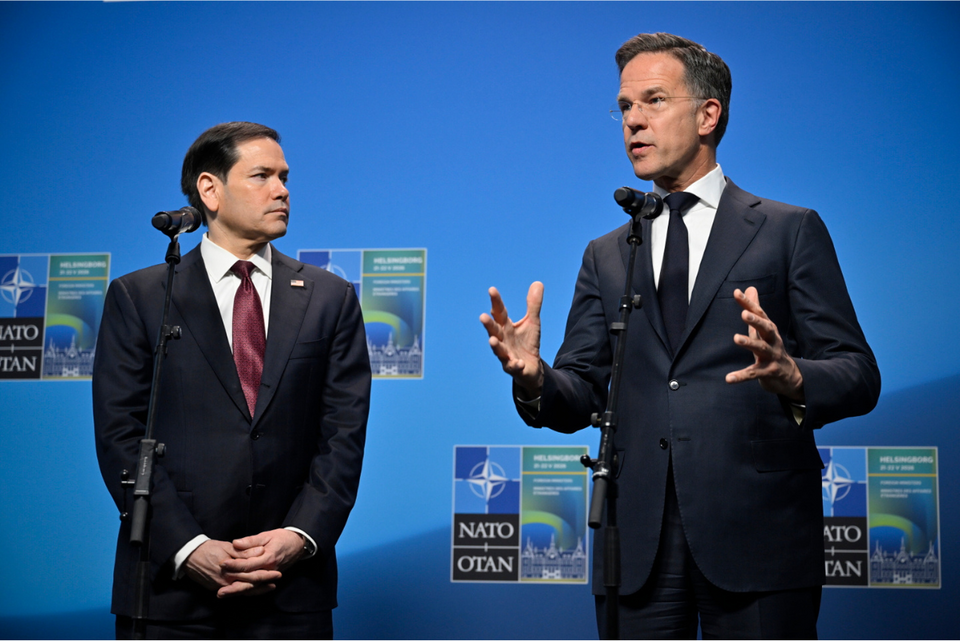 Marco Rubio (z lewej) i Mark Rutte / autor: PAP/EPA