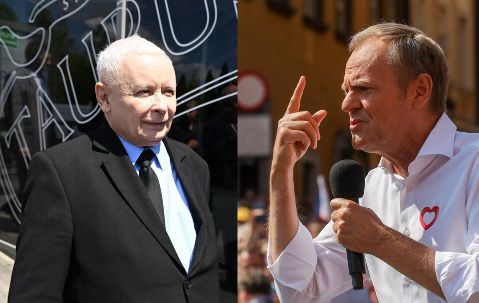 Jarosław Kaczyński, Donald Tusk / autor: PAP/Dariusz Delmanowicz/PAP/Paweł Supernak