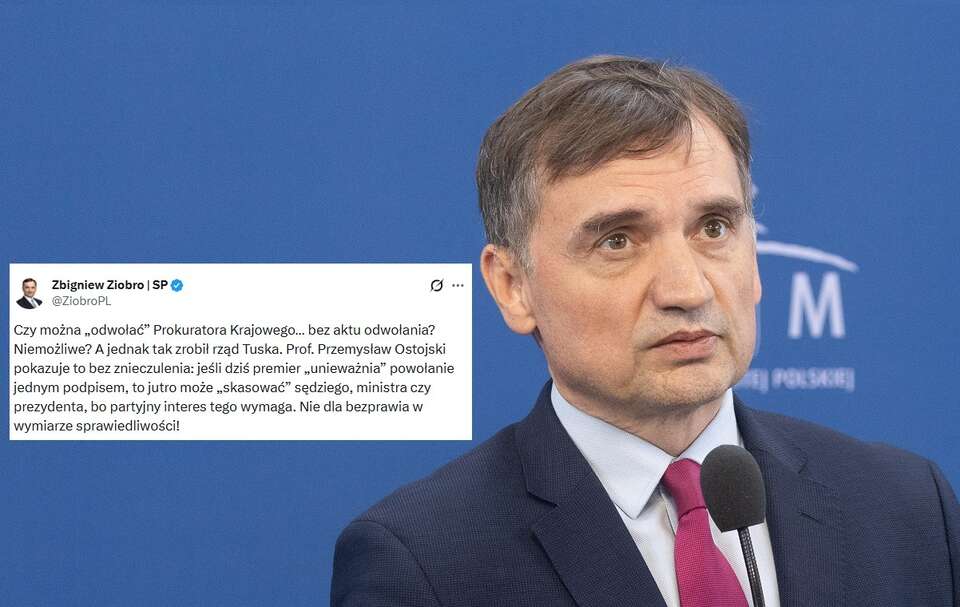 Zbigniew Ziobro powiedział mocne "nie" dla bezprawia w wymiarze sprawiedliwości. / autor: Fratria
