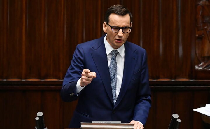 Premier Mateusz Morawiecki przemawia na sali obrad Sejmu  / autor: PAP/Piotr Nowak