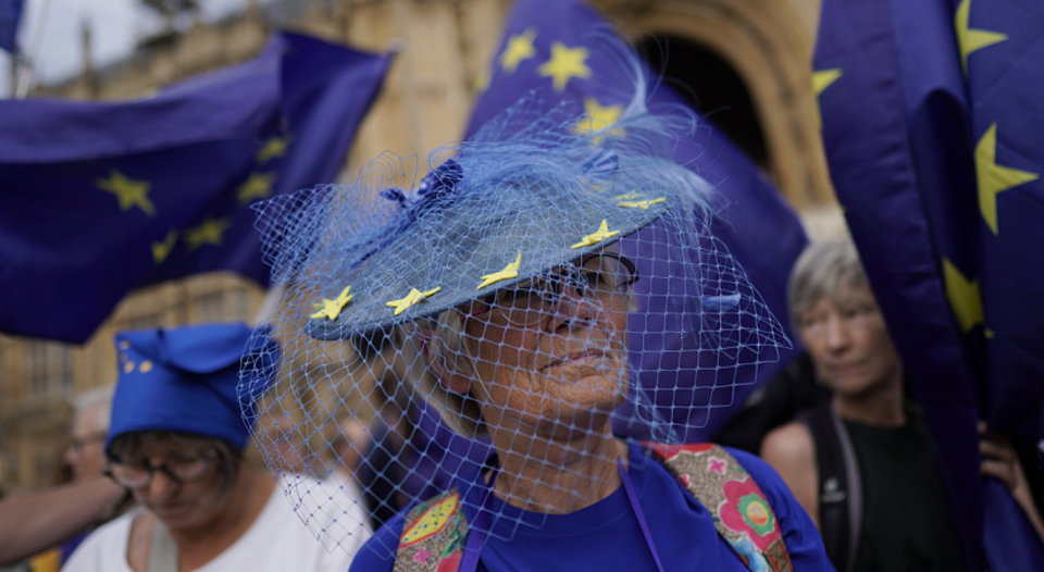 Protestujący przeciwnicy brexirtu / autor: WILL OLIVER/PAP/EPA.