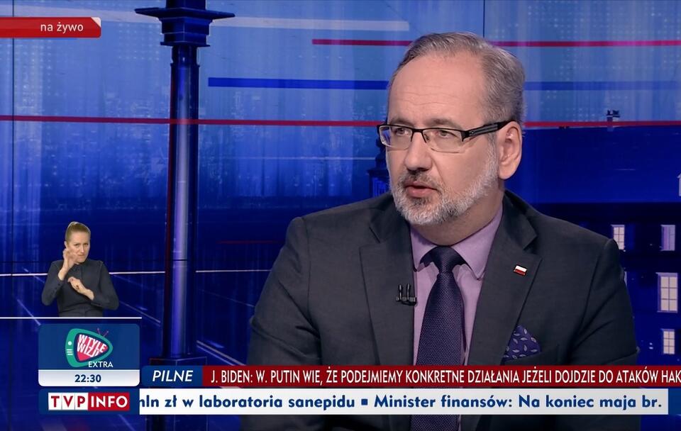 Minister Adam Niedzielski / autor: screen TVP