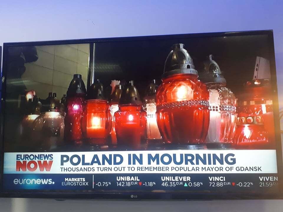 Telewizja Euronews o żałobie w Polsce. / autor: wPolityce.pl