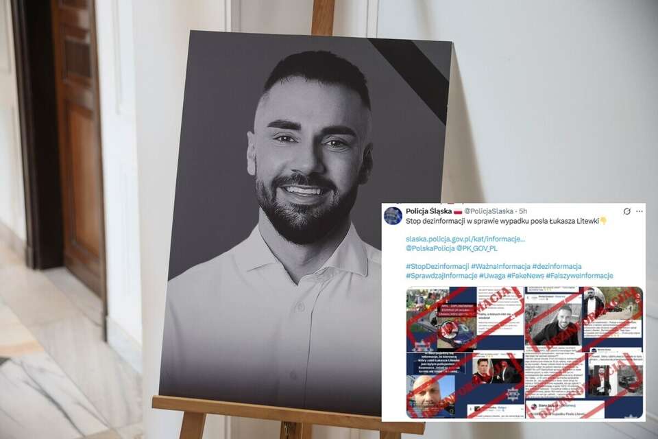 Zdjęcie posła Lewicy śp. Łukasza Litewki na korytarzu w Sejmie / autor: PAP/Leszek Szymański/X-Polska Policja (screen)