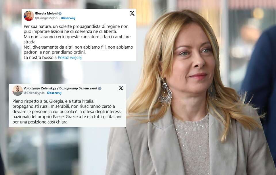 Meloni odpowiada na atak rosyjskiego propagandysty / autor: EPA/MATTEO BAZZI Dostawca: PAP/EPA.