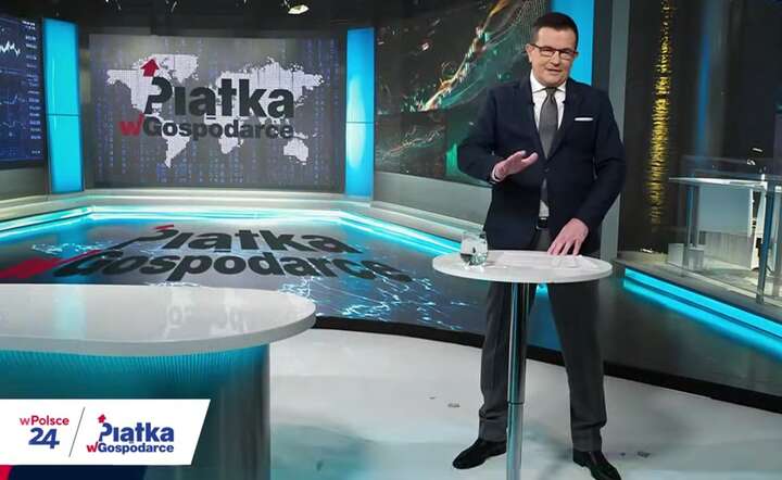 Dziś o 13:45 na antenie telewizji wPolsce24 po raz pierwszy pojawiła się audycja „Piątka wGospodarce” / autor: wPolsce24 / YT screen