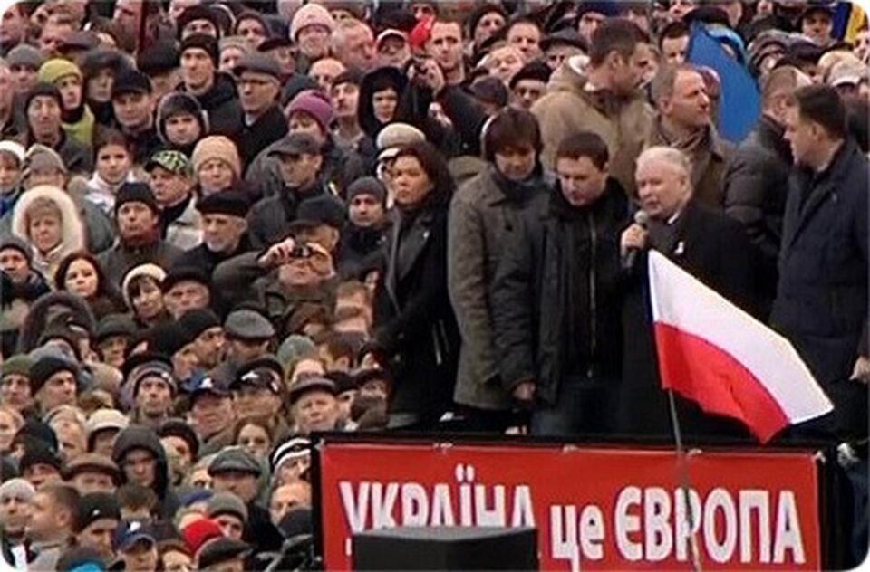 Jarosław Kaczyński na Majdanie / fot. wPolityce/TVP