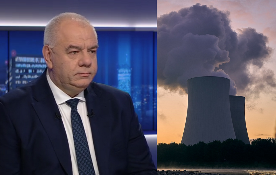 Wicepremier, szef MAP Jacek Sasin; zdj. ilustracyjne elektrowni jądrowej / autor: Polsat News/polsatnews.pl/pixabay