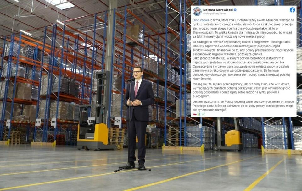 Premier Mateusz Morawiecki / autor: Twitter/KPRM; Facebook/Mateusz Morawiecki (screenshot)