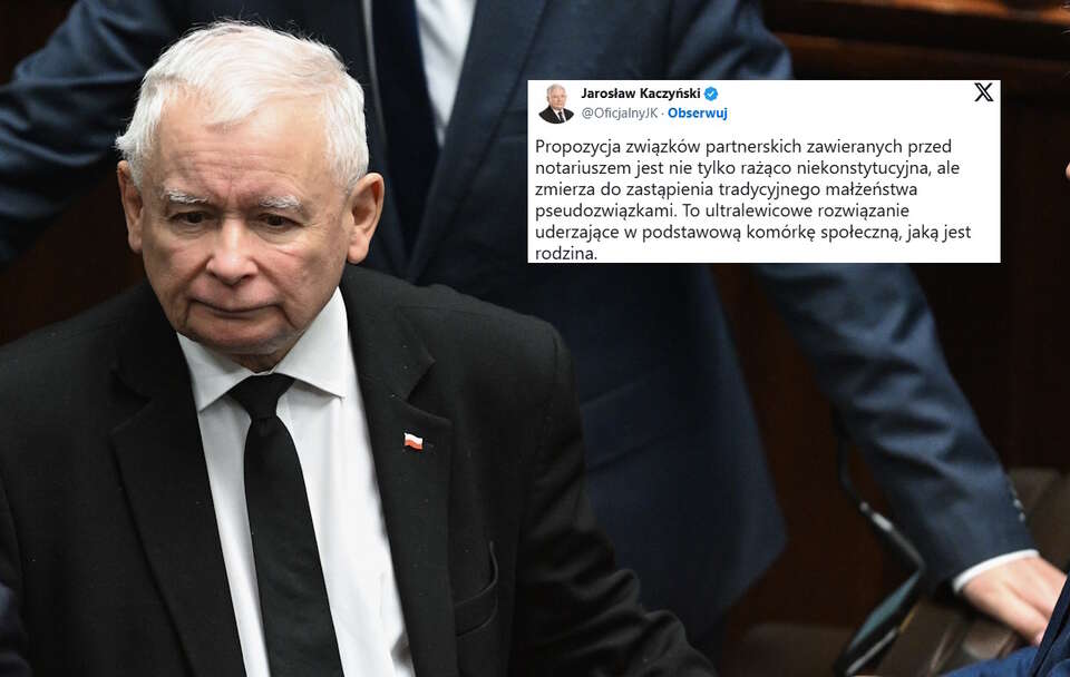 Prezes PiS o związkach partnerskich: Rażąco niekonstytucyjne